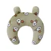 Almohada en Forma de U para Mascotas, Suave Almohada de Cuello de Franela para Perros, Previene la Caída de la Cabeza al Viajar en el Coche, Reposacabezas de Soporte para el Cuello