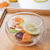 Ensaladera de Frutas Transparente Vidrio de Borosilicato Alto Resistente al Calor Vajilla Hogar Desayuno Tazón de Vidrio de Doble Capa Tazón de Vidrio Resistente al Calor