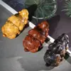 Peça de Cabo com Cabeça de Crocodilo Esculpida com um Crocodilo Grande, Artesanato de Escultura em Madeira Peça Pequena, Pequeno Ornamento Artesanato Decorativo de Madeira para Manuseio