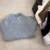 23 otoño e invierno versión coreana de niños y niñas bebé color caramelo moda suéter grueso suéter básico para niños marea suave ceroso