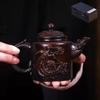 Bule de Cerâmica Roxa Conjunto de Chá Bule de Grande Capacidade Dragão e Fênix Auspicioso Bule de Areia Roxa Conjunto de Chá Kung Fu Doméstico Retrô Chinês