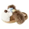 Pantuflas de Peluche de Perro Orejón para Niñas Invierno 2026, Estilo Lindo, Suela Gruesa, Antideslizantes, Uso en Casa, Pantuflas Peludas para Niñas Jóvenes