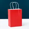 Bolsa de papel kraft para desarrollar logo impreso bolso de compras para ropa para hacer tienda de gafas embalaje para panadería tarjeta blanca bolsa de regalo