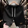 Calça Jacquard Texturizada para Homem, Shorts Esportivos Finos de Verão, Calça Casual Reta Solta de Cinco Pontos, Calça de Basquete Estilo Americano