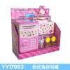Casa de brincar coelho rosa de uma palavra mini simulação cena de vida móveis ferramentas geladeira desenho animado fofa presente para menina