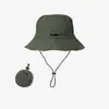 Sombrero de Pescador Popular de Verano Impermeable de Secado Rápido para Exteriores Bolso Portátil Plegable Sombrero de Senderismo para Hombre Sombrero de Sol