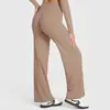 Pantalones de Yoga Transfronterizos para Mujer, Pantalones Largos de Pierna Recta de Cintura Alta, Corte Holgado, Ropa de Yoga Adelgazante, Ropa Deportiva para Exteriores y Fitness para Mujer
