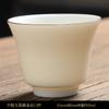 Xícara de Chá Kung Fu de Cerâmica Xícara de Mestre Borda Dourada Xícara de Chá de Porcelana Branca Tigela de Chá para Casa Xícara de Chá Branca Pura Fabricante de Chá
