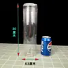 Botella dispensadora transparente para mascotas de 85 mm, tarro sellado para galletas, té, frutos secos, botella de medicina, tapa de aluminio plateada/dorada