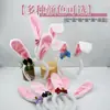 Acessórios de Cabelo de Coelho de Pelúcia Fofo Japonês Headwear para Menina Comic-Con Festa Brincando Faixa de Cabeça com Orelhas de Coelho Simulação