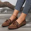 Nueva colección de primavera y otoño: Zapatos casuales para mujer de talla grande, sin cordones, punta fina, suela plana, estilo 2026, disponibles para venta transfronteriza en tallas más grandes