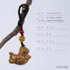 Cadena para Teléfono Móvil con Borla Colgante Caballo del Zodiaco de Madera de Durazno Sándalo Verde Llavero para Hacerse Rico Rápido Encanto de Bolsa de Buena Suerte Año del Caballo