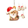 Colgante de Carta de Jengibre de Papá Noel Decoraciones para Árbol de Navidad Adornos Navideños Colgantes de Cartas de Navidad