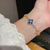 Pulseira Ajustável Flor Rombo Zircônia Retrô Pulseira Versátil Fashion para o Dia a Dia Joias de Luxo Leve Alta Qualidade Atacado
