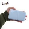 Caja de hierro plegable para guardar pinturas de acuarela, tres compartimentos, portátil, con materiales de arte de paleta y herramientas de dibujo.