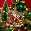 Colgante Decorativo Navideño para Bolsa de Estudiante Nuevo Acrílico Llavero Niña Pequeña Llavero Reno