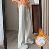 [Estilo Polar/Regular] Pantalones Rectos Talla Plus para Mujer Gordita para Otoño e Invierno Caída y Rejuvenecedores Más Fáciles de Combinar Pantalones de Pierna Ancha para Mujer