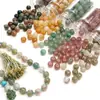 Cuentas Redondas de Piedra Natural de 8*7mm para Accesorios Hechos a Mano DIY, Cuentas Cilíndricas de Piedra para Collares, Transfronterizo