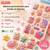 Adesivos de Resina Personalizados Estilo Coreano Original para Planner Personagens de Desenho Animado Anime Fofos Adesivos Pequenos Criativos Infantis Ins