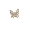 Broche de mariposa hueco con diamantes brillantes, pasador de seguridad anti-luz, decoración fija para cárdigan, bufanda