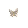 Broche de mariposa hueco con diamantes brillantes, pasador de seguridad anti-luz, decoración fija para cárdigan, bufanda