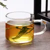 Taza de Té de Vidrio con Asa Taza de Té Transparente Taza de Té Resistente al Calor Taza Juego de Té Kung Fu Taza Espesa para Cata de Té