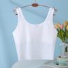 Roupa íntima para meninas para o período de desenvolvimento, alunos do ensino fundamental e médio, primeira fase, camisola de malha respirável, colete pequeno anti-impacto