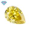 Pedra Preciosa Huagang Moissanita Amarelo Limão Diamante Solto Forma de Pera Anel Superfície Forma de Gota Moissanita Pedra Solta Pedra Principal Atacado