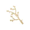 DIY broche joias acessórios material atacado latão banhado a ouro galho broche de lapela acessórios feitos à mão