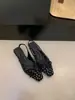 Primer Encuentro con Tela Floral Estilo Francés Sandalias de Tira Trasera de Punta Cuadrada Pequeña y Tacón Bajo Poco Profundas para Mujer, Adecuadas para Viajar al Trabajo y Combinar con Faldas, Punta Cerrada