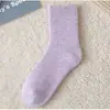 Meias de Terry Femininas para Outono e Inverno, Forradas com Fleece, Espessadas, Resistentes a Odores, Meias para Chão de Casa, Meias para Dormir, Meias de Maternidade Coloridas de Inverno