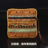 Bolsa de joias estilo antigo bolsa com zíper bolsa da sorte grande vermelha gravada bolsa de armazenamento personalizada bolsa para acessórios de joias bolsa para artefatos culturais roxa
