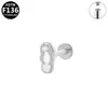 Labio de Arco Uña Europea y Americana Transfronteriza Elegante de Moda Titanio G23 Diente Interno Aleación de Titanio Hueso de Oreja Perforación Joyería Uña de Oreja