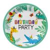 Em estoque atacado festa de aniversário prato de papel descartável desenho animado crocodilo impressão decorativo bolo prato papel de seda copo terno