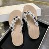 Chanclas de Cuña de Celebridad de Internet para Mujer Verano Ropa Exterior 2025 Nueva Moda Antideslizantes Estilo Hada Dulces Pantuflas Sandalias de Playa