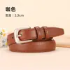 En stock venta caliente estilo popular jeans para mujer hebilla de pin universal cinturón de cuero jóvenes simple con un sentido de lujo cinturón de cintura para pantalones