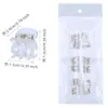 Pinza de Flequillo de Plástico Yiwu Pequeños Accesorios Estilo Infantil 1.5CM Transparente Color Champaña Forma de Corazón Cabeza Redonda Pinza de Garra Pequeña