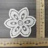 Parche de Tela Bordada con Hilo de Algodón de Flor Beige 5cm/9cm Accesorios Hechos a Mano para Bricolaje Decoración de Ropa, Zapatos y Calcetines