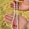 Collar de perlas francesas con cuentas artificiales, temperamento versátil, cadena para clavícula, nuevo collar de cuello ajustable respetuoso con el medio ambiente