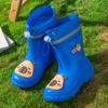 Botas de Chuva Infantis de Desenho Animado Novas para Meninos e Meninas, Botas de Chuva Leves Antiderrapantes, Sapatos Impermeáveis com Cinto Infantil, Sapatos de Borracha para Bebês e Crianças