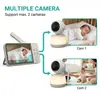 Monitor de bebé WiFi6 de alta definición de 5 pulgadas con luz nocturna y control por aplicación