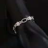 Pulseira Minimalista de Emoji Rosto Sorridente para Mulheres, Design de Nicho, Corrente de Relógio Simples Retrô, Joia da Amizade Tendência