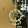 2026 Nuevo Colgante de Cristal para Coche Dios de la Riqueza de Cinco Vías Gato de la Suerte Decoración para Coche y Bolso Hogar y Viaje Estilo Retro