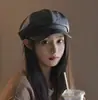 Sombrero octagonal lindo estilo japonés de dibujos animados con orejas de gato para mujer, dulce y versátil para primavera y otoño, adecuado para cabezas grandes, hace que la cara se vea más pequeña