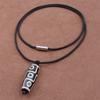 Lanyard para colgante especial de cuentas semiacabadas de acero inoxidable cuerda cruzada vertical sobre la clavícula collar de alta gama con cuerda cuerda negra