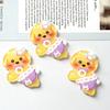 Caricatura lindo perrito amarillo infantil delgado flash acrílico diy horquilla broche insignia parche accesorios al por mayor