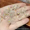 Coleção de Cristal Branco Natural, Contas de Abóbora, Contas de Flor de Maracujá, Acessórios Artesanais, Pulseiras DIY Feitas à Mão, Joias da Moda