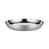 Plato Redondo Grueso de Acero Inoxidable 304 Personalizado Venta al Por Mayor Comercial Hotel Comedor Plato Cocina Acero Inoxidable Plato Redondo