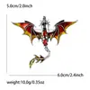 Nova Broche de Dragão de Piso Esmaltado de Alto Padrão com Gotejamento de Óleo, Broche de Dragão Ocidental Dominador e Poderoso, Acessórios para Casaco Masculino e Feminino