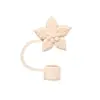 Tapa de Silicona de Grado Alimenticio para Popote Transfronteriza con Diseño de Estrella de Cinco Puntas y Flor, Adecuada para Popotes Stanley, Juego de Tapas de Enchufe a Prueba de Fugas 10mm